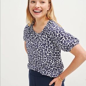 Like New Amour Vert “Lotta” Leopard Silk Blouse